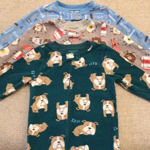 Simple Joys. Loose Fit Fleece Footed Pajamas